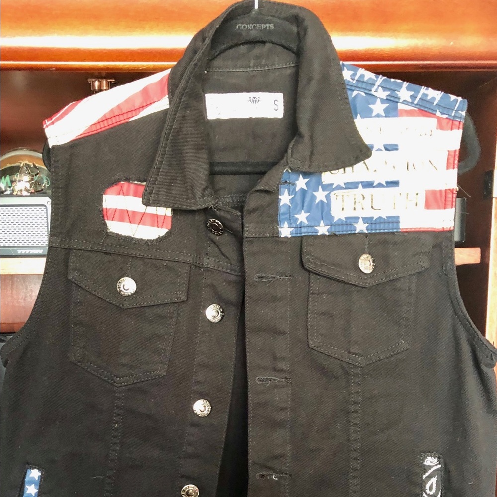 Diamond Stash American Flag Vest